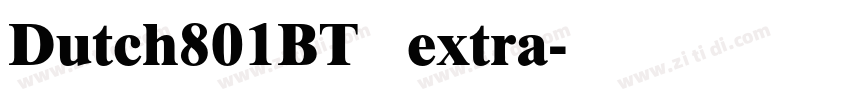 Dutch801BT   extra字体转换